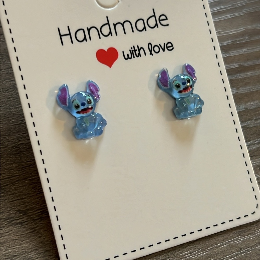 Handmade Stitch earrings - Picture 3 of 5